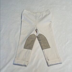 Cream and Gray Leggings  and Cropped Length